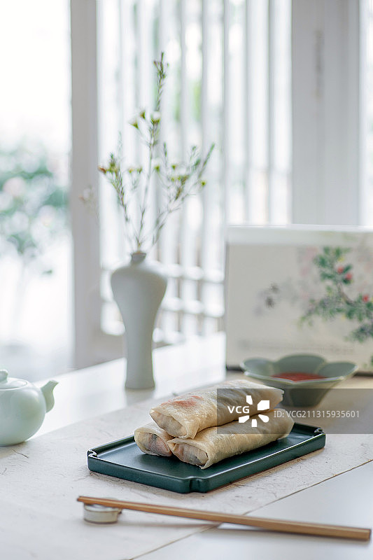 素春卷图片素材