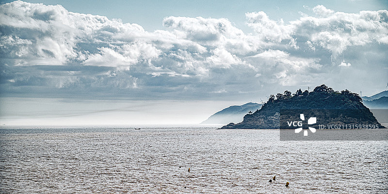海上山图片素材