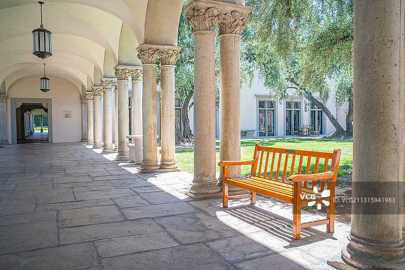 美国，加州理工大学，校园，回廊，现代建筑图片素材