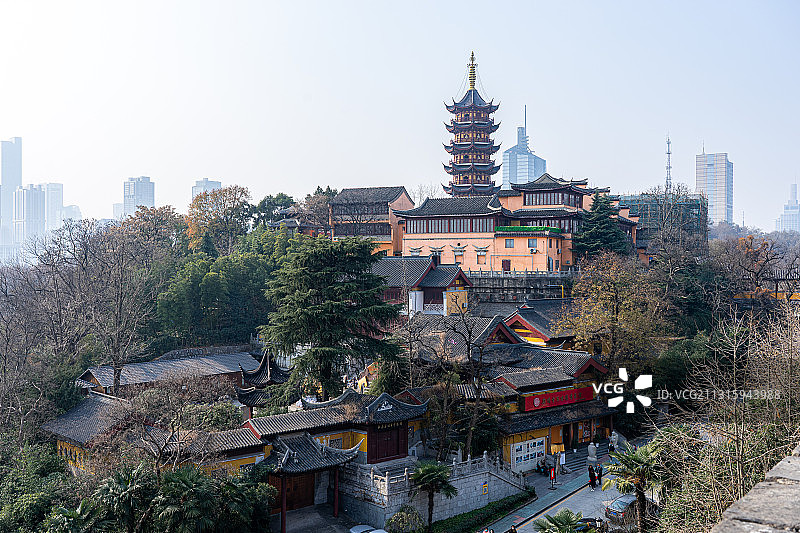 中国江苏省南京市鸡鸣寺图片素材
