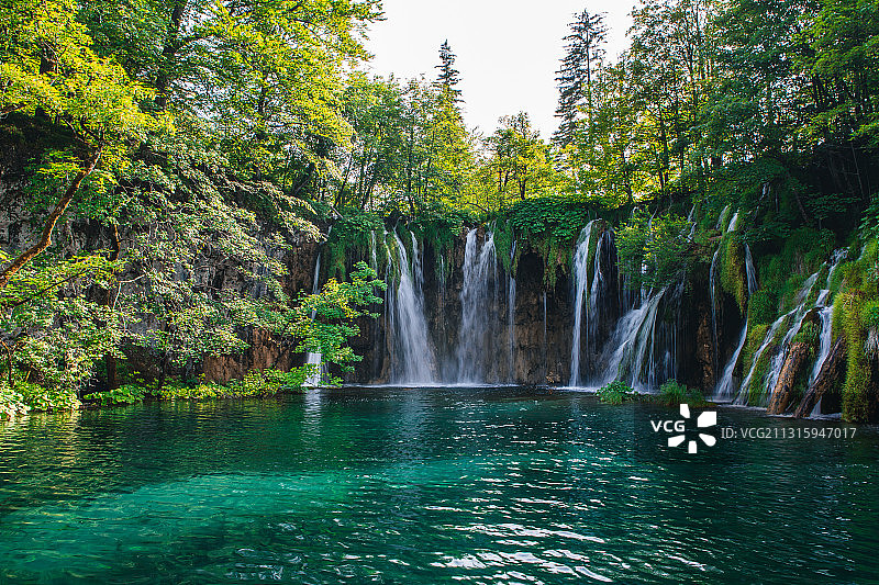 欧洲，克罗地亚，十六湖，国家公园，瀑布，森林图片素材