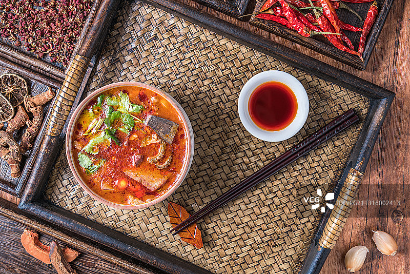 中国内蒙古呼和浩特美食羊杂碎图片素材