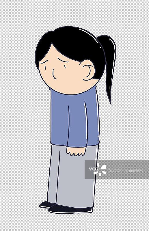 元素：站立悲伤的人物图片素材