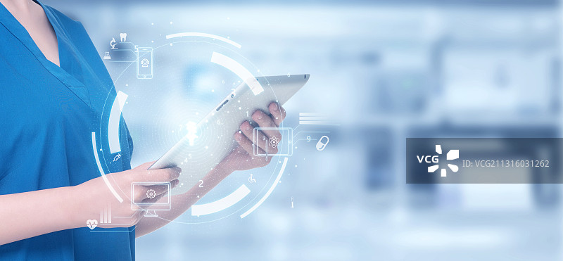 AI医疗技术智能网络概念图图片素材