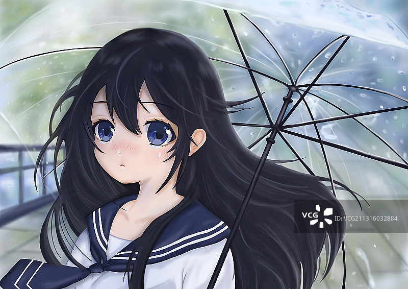 雨中的眼泪图片素材