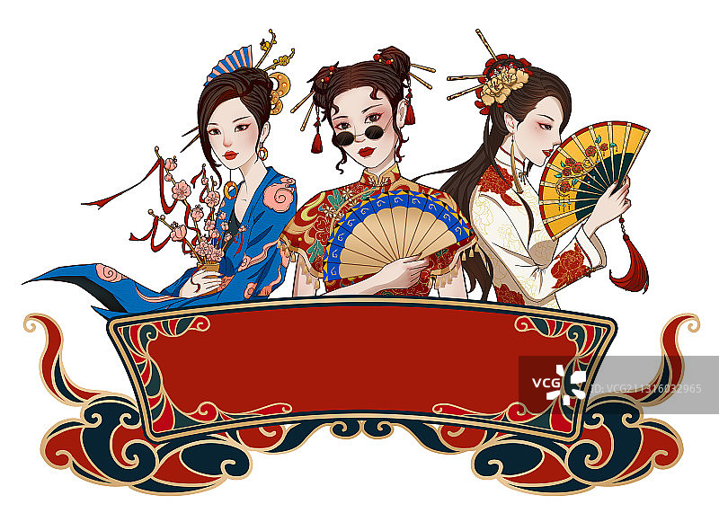 妇女节女性人物插画海报图片素材