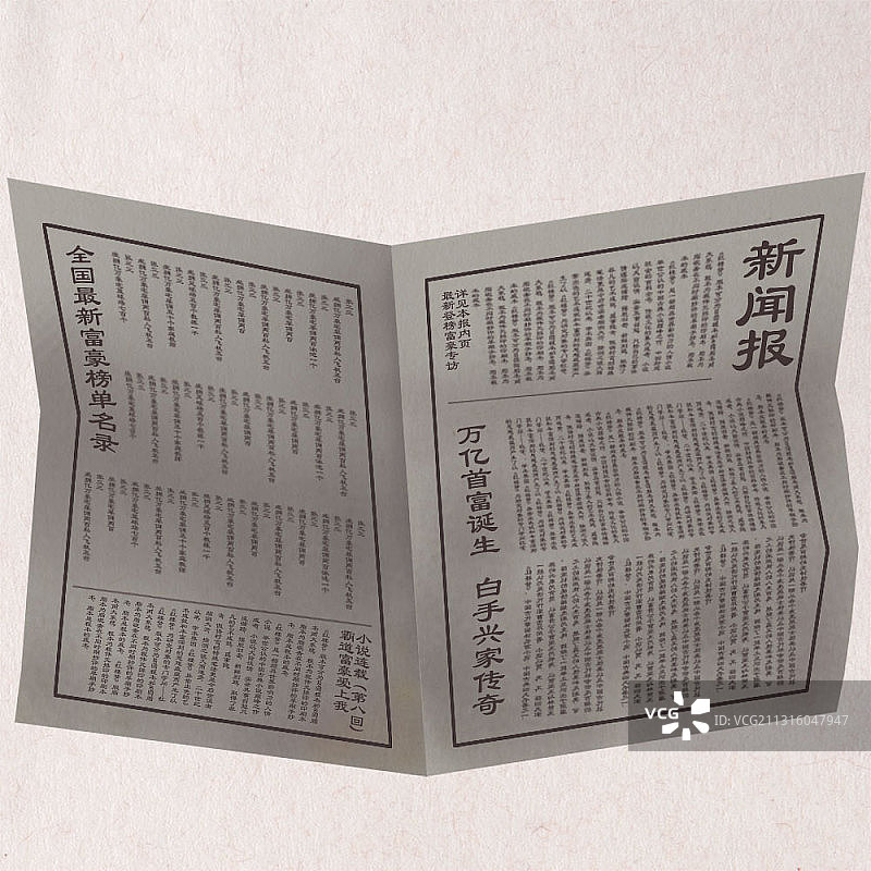 老报纸旧报纸泛黄新闻报纸手绘仿真复古民国风psd设计元素图片素材