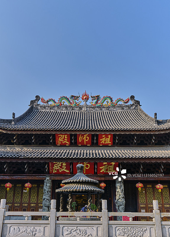 中国广州华林禅寺祖师殿中式古建筑图片素材