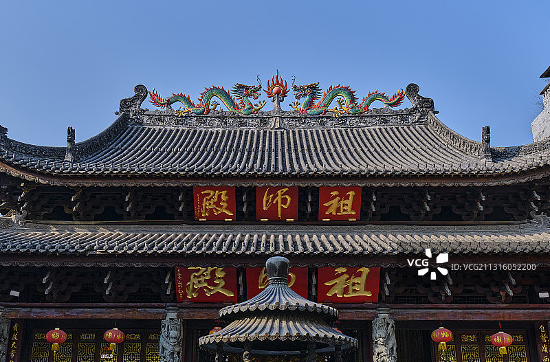 中国广州华林禅寺祖师殿中式古建筑图片素材