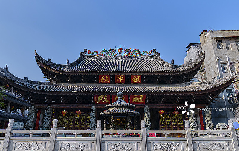 中国广州华林禅寺祖师殿中式古建筑图片素材