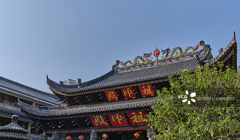 中国广州华林禅寺祖师殿中式古建筑图片素材
