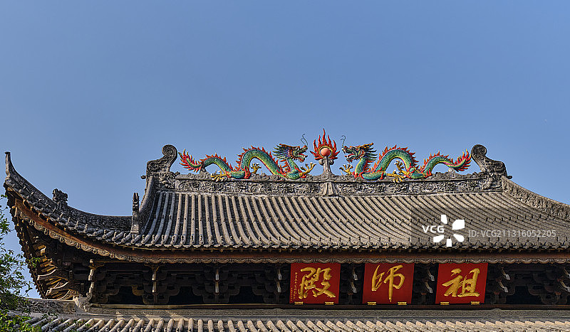 中国广州华林禅寺祖师殿中式古建筑图片素材