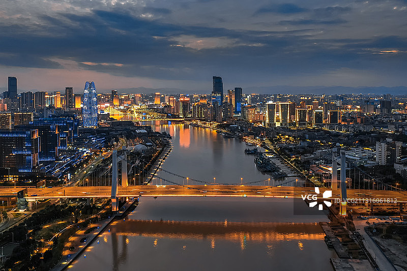 宁波甬江夜景图片素材