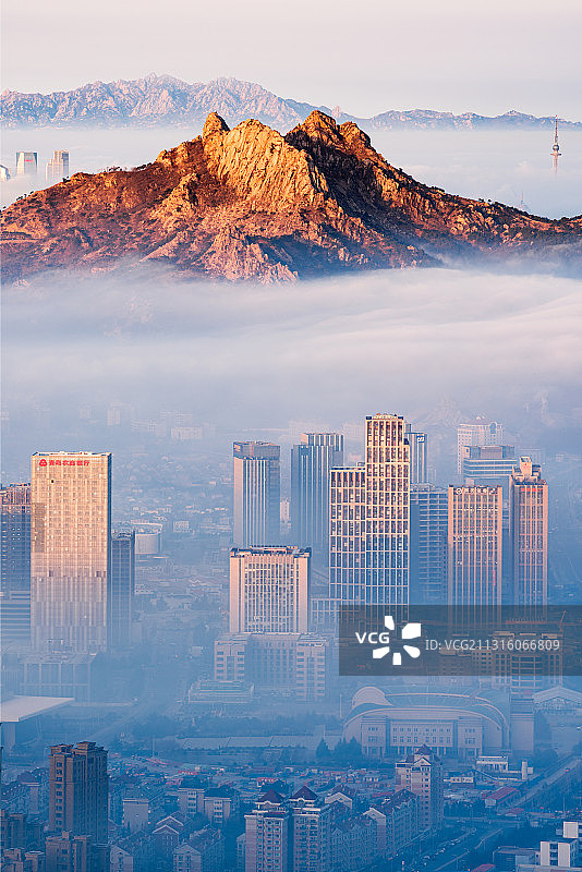 青岛平流雾自然景观图片素材