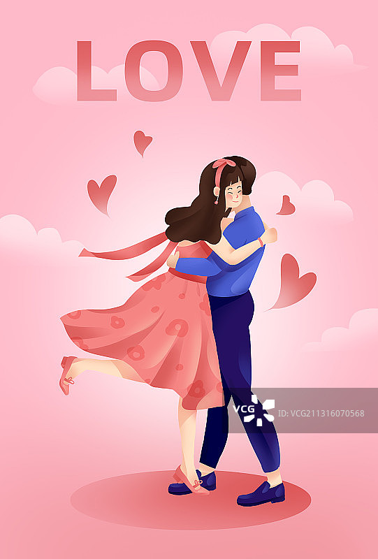 情人节浪漫小情侣图片素材