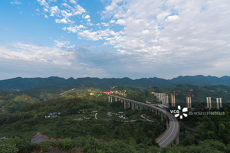 重庆市渝北区 周家山大桥图片素材