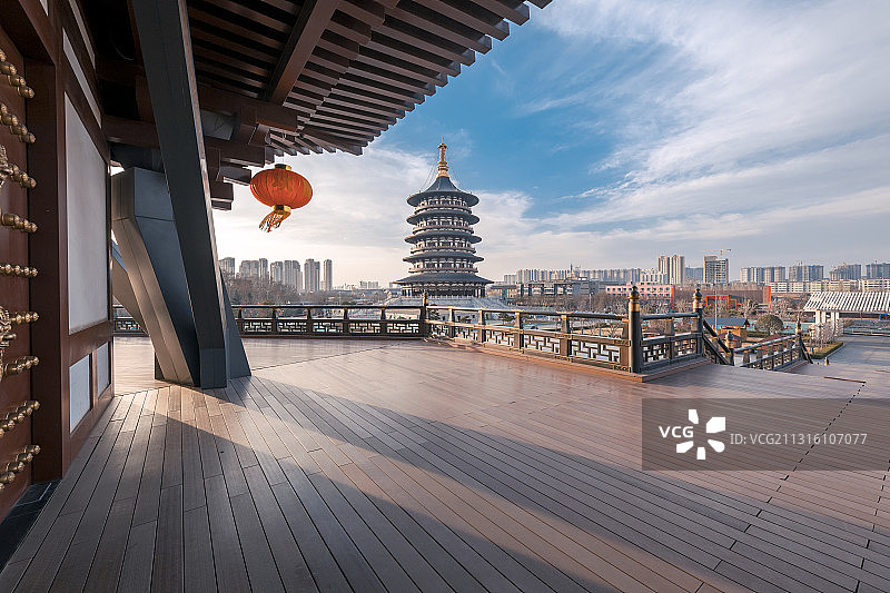 河南省隋唐洛阳城遗址公园天堂明堂景区图片素材