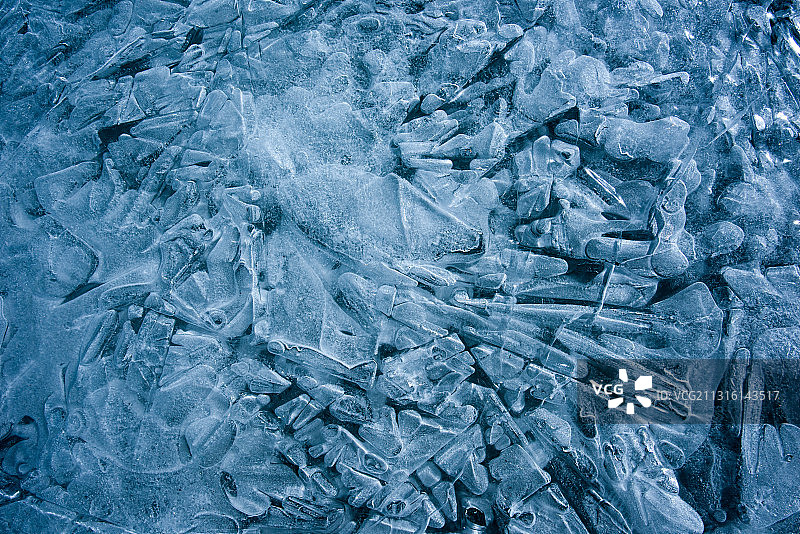 高原湖泊蓝冰图片素材