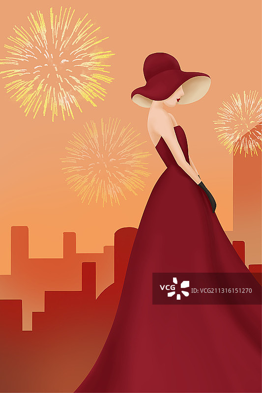 女神节插画图片素材