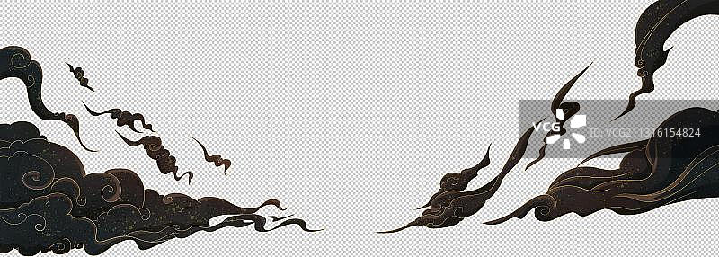 古风中国风厚涂祥云图片素材