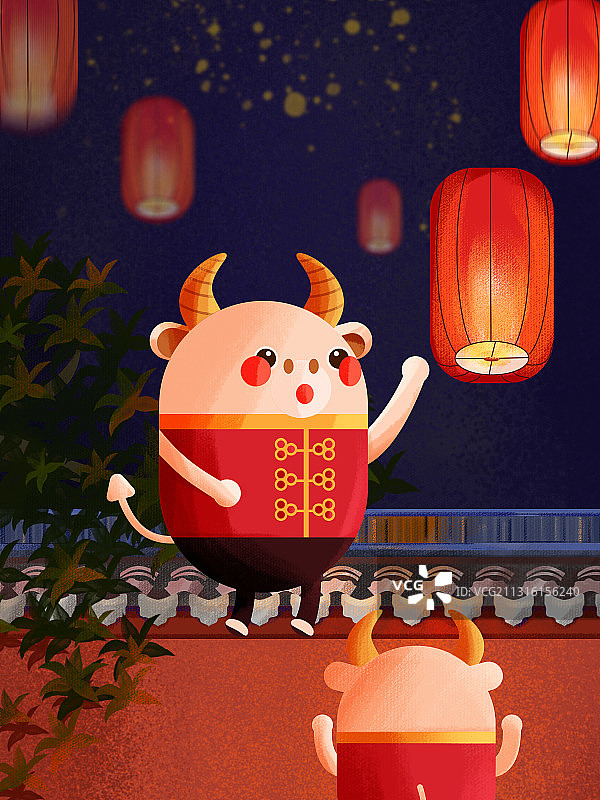 牛转乾坤之牛年大吉图片素材