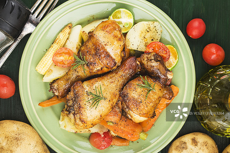 烤鸡腿图片素材