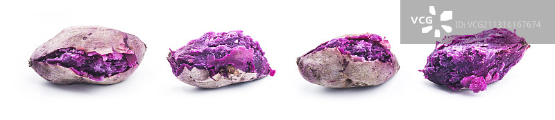 蒸熟的紫薯图片素材