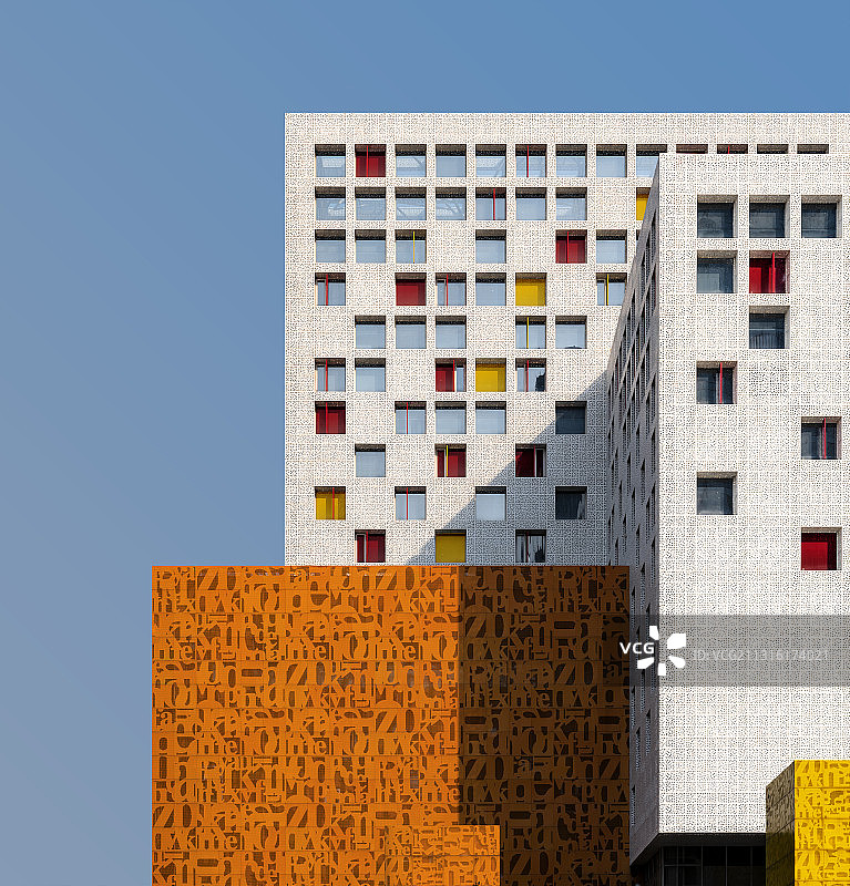 建筑外部彩色外立面图片素材