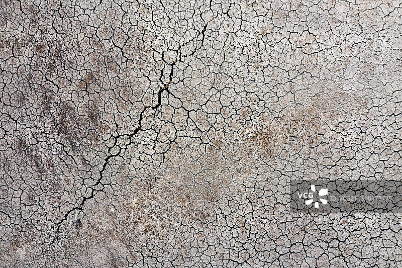航拍龟裂的土地纹理图片素材