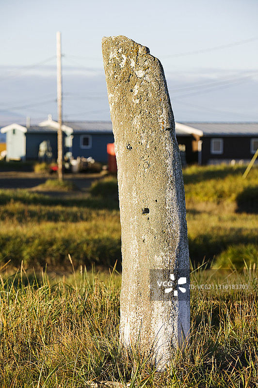 阿拉斯加州希什马廖夫的鲸骨墓图片素材