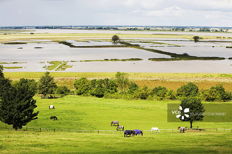 英格兰东部亨伯河口阿尔克伯勒决堤口图片素材