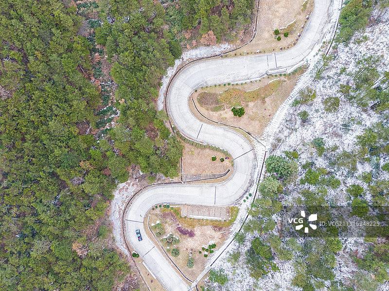 江西九江庐山风景区冬季航拍风光图片素材