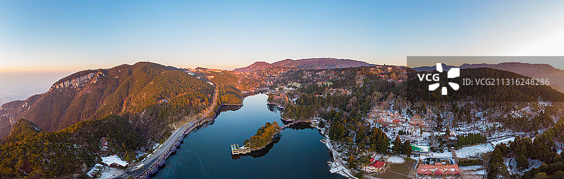江西九江庐山风景区冬季航拍风光图片素材