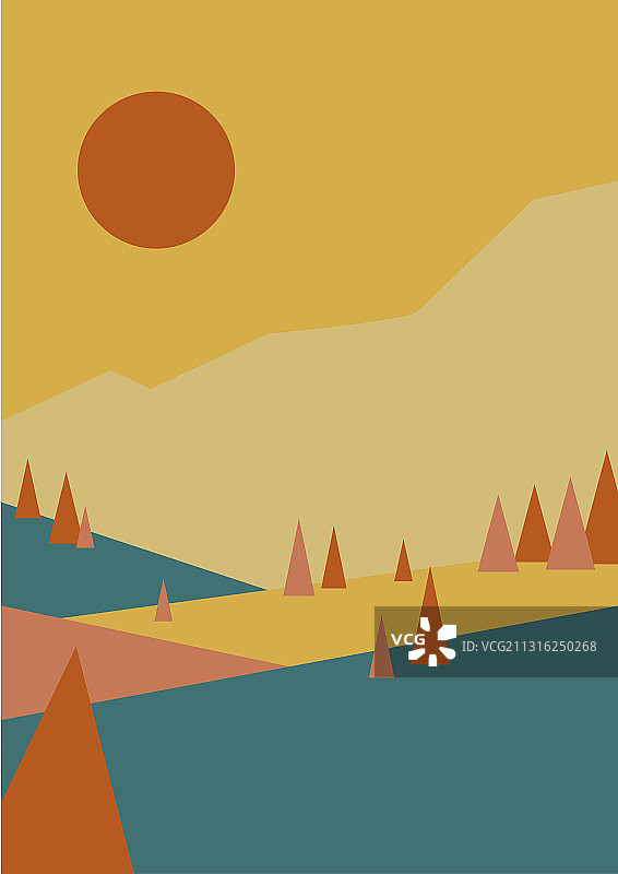 扁平风装饰画图片素材