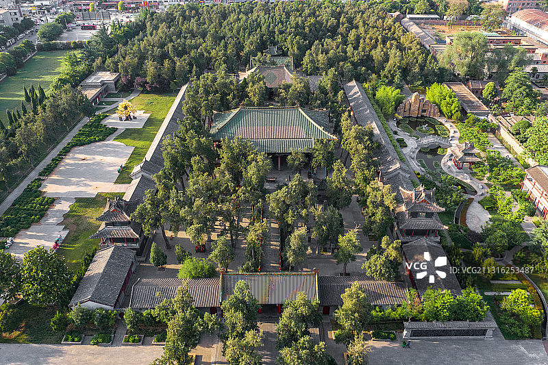 河南洛阳关林全景航拍图片素材