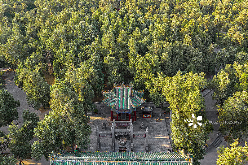 河南洛阳关林航拍图片素材