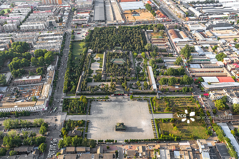 河南洛阳关林全景航拍图片素材