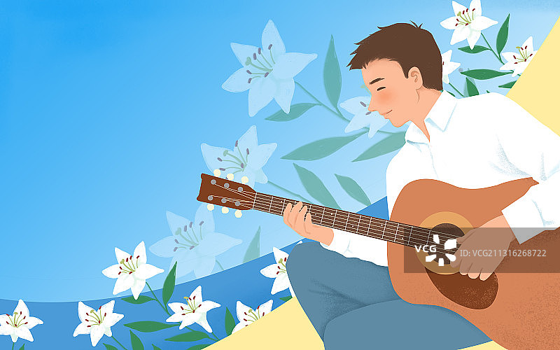 百合与小明图片素材