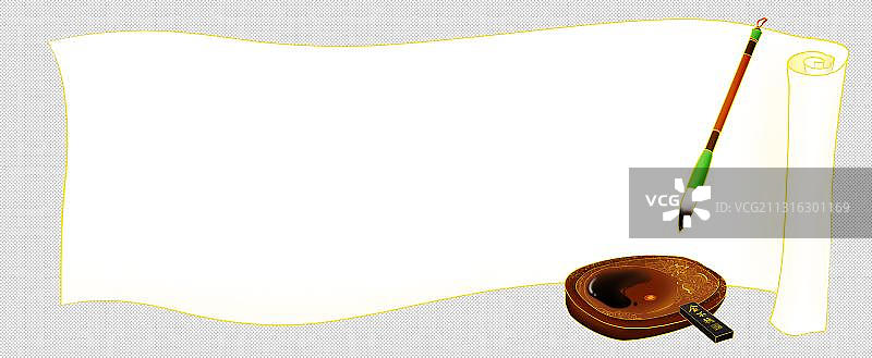 中国风传统文化笔墨纸砚设计元素图片素材