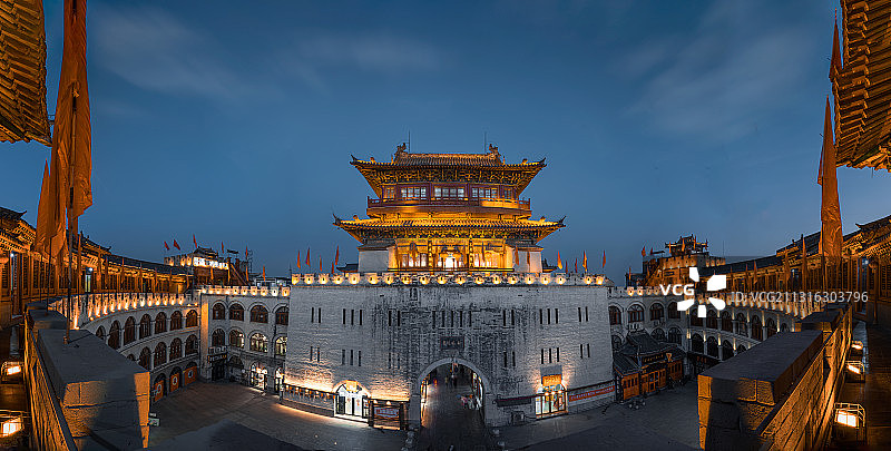 洛阳老城丽景门夜景图片素材