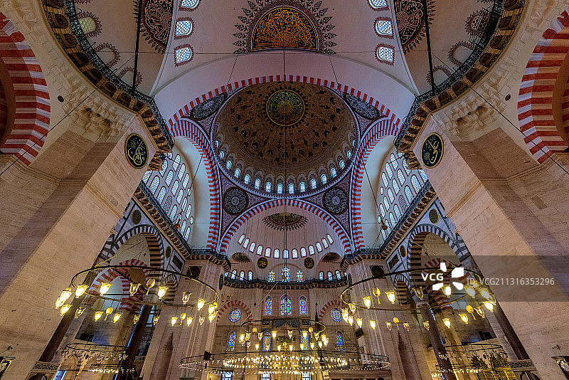 土耳其伊斯坦布尔苏莱曼尼耶清真寺图片素材