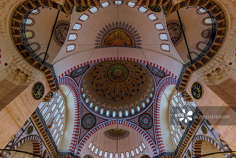 土耳其伊斯坦布尔苏莱曼尼耶清真寺图片素材