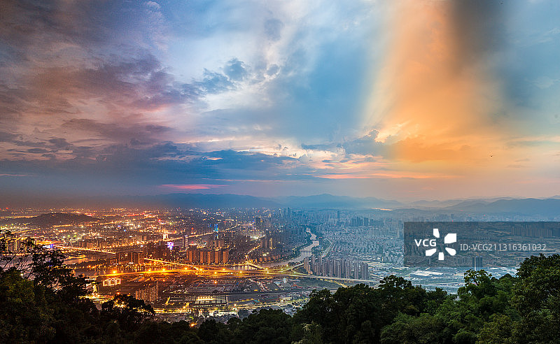 时间切片-福州鼓山观景台图片素材