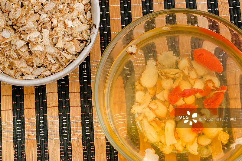 人参,野山参,林下参,参须,露头,中草药,补品,炖鸡,干参,图片素材