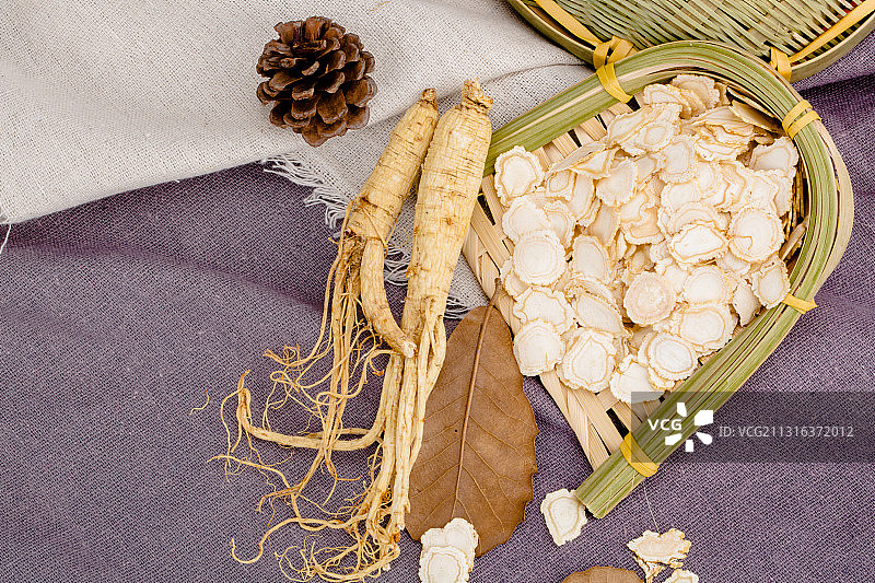 人参,野山参,林下参,参须,露头,中草药,补品,炖鸡,干参,图片素材