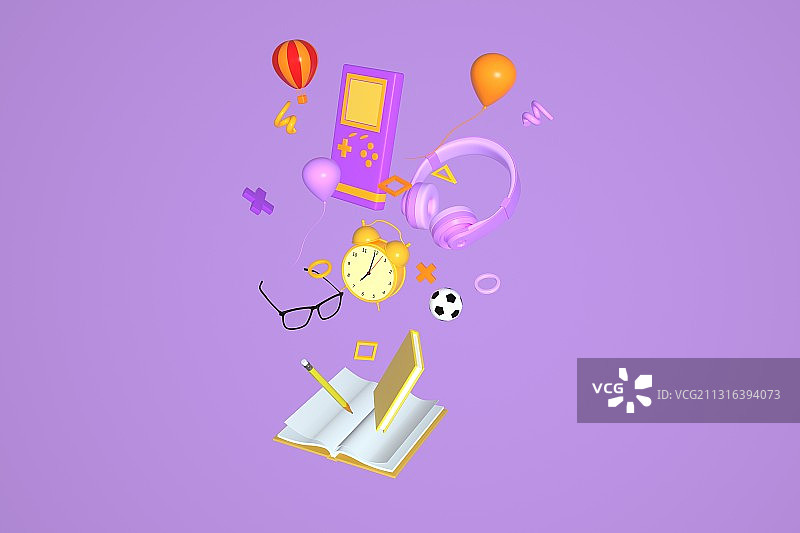 3D渲染玩具海报设计图片素材