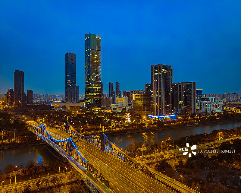 无锡金匮大桥夜景图片素材