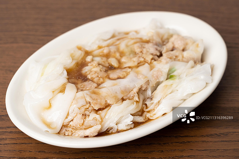 中国南方美食广东广粤式传统早茶清淡美味美食蒸肉肠肠粉图片素材