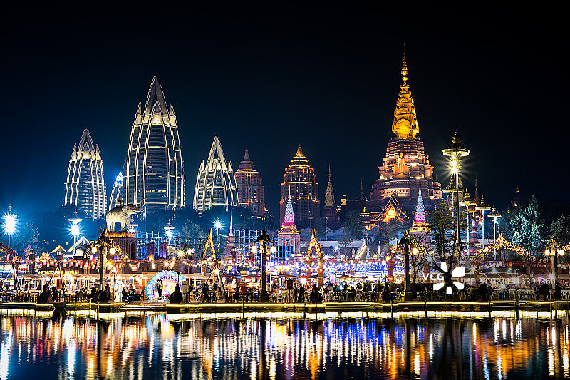 水上集市图片素材