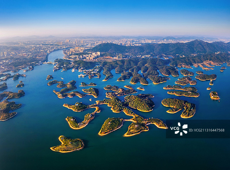 鸟瞰陆水湖图片素材